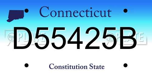 D55425B Connecticut License Plate