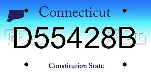D55428B Connecticut License Plate