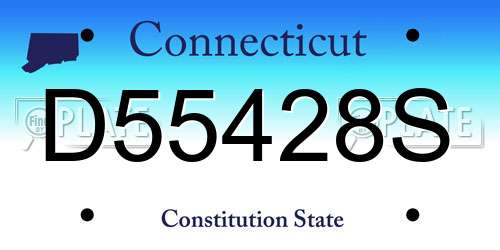 D55428S Connecticut License Plate