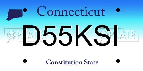 D55KSI Connecticut License Plate