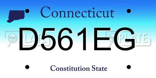 D561EG Connecticut License Plate