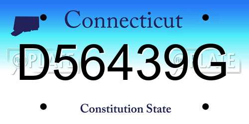 D56439G Connecticut License Plate