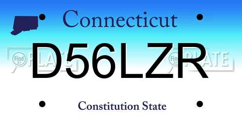 D56LZR Connecticut License Plate