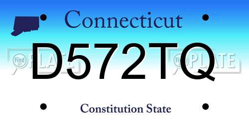 D572TQ Connecticut License Plate