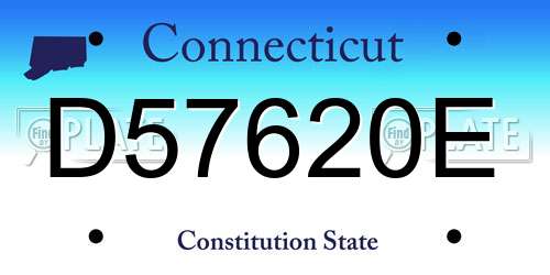 D57620E Connecticut License Plate