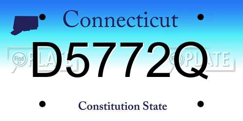 D5772Q Connecticut License Plate