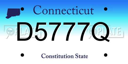 D5777Q Connecticut License Plate
