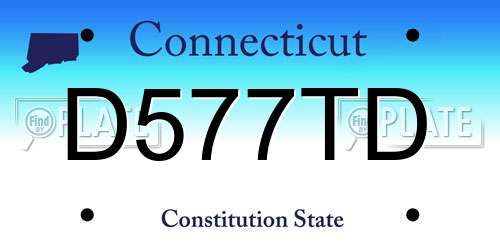 D577TD Connecticut License Plate