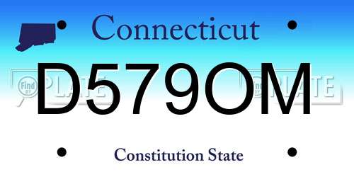 D579OM Connecticut License Plate
