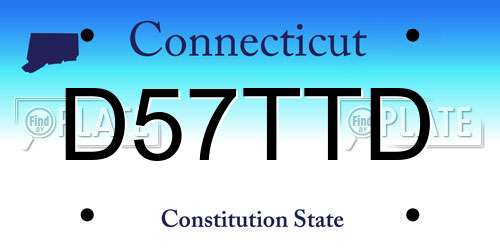 D57TTD Connecticut License Plate