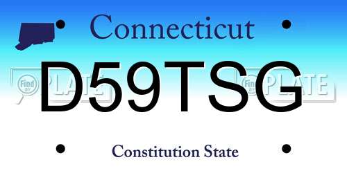 D59TSG Connecticut License Plate