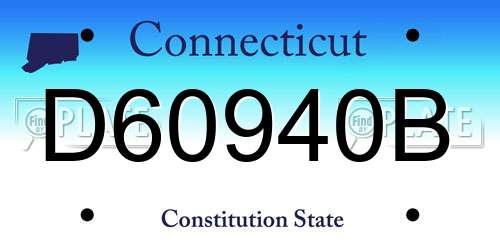 D60940B Connecticut License Plate