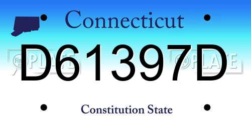 D61397D Connecticut License Plate