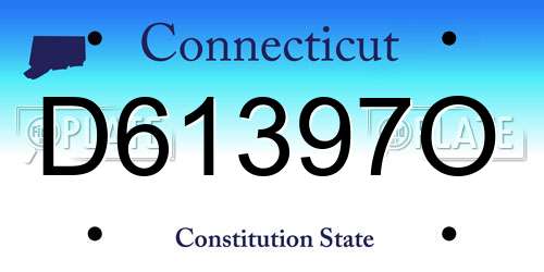 D61397O Connecticut License Plate