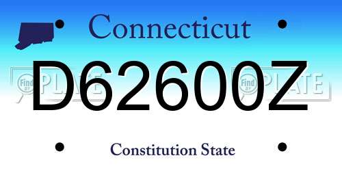 D62600Z Connecticut License Plate