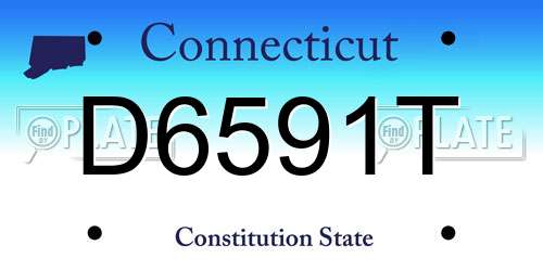 D6591T Connecticut License Plate