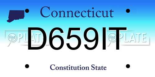 D659IT Connecticut License Plate