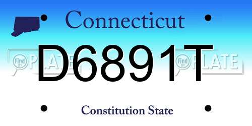 D6891T Connecticut License Plate