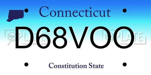 D68VOO Connecticut License Plate