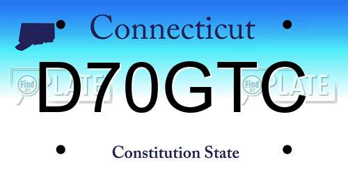 D70GTC Connecticut License Plate