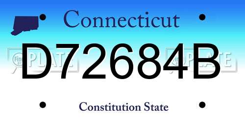 D72684B Connecticut License Plate