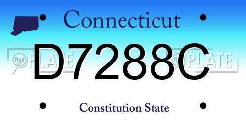 D7288C Connecticut License Plate