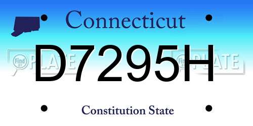D7295H Connecticut License Plate