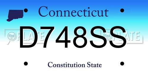 D748SS Connecticut License Plate