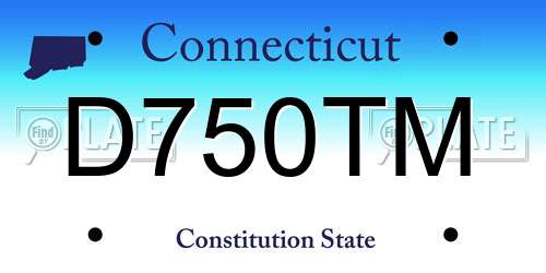 D750TM Connecticut License Plate