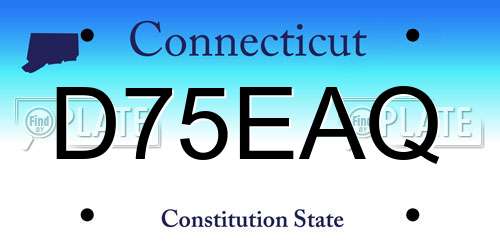 D75EAQ Connecticut License Plate