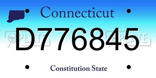 D776845 Connecticut License Plate