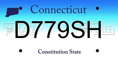 D779SH Connecticut License Plate