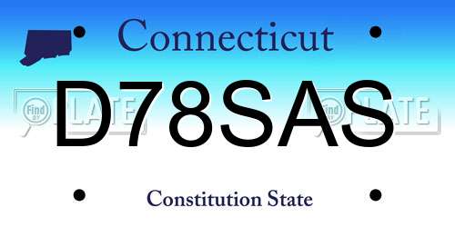 D78SAS Connecticut License Plate