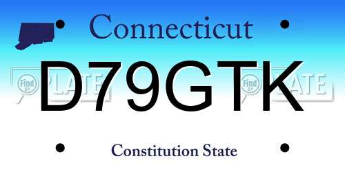 D79GTK Connecticut License Plate