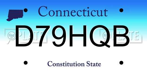 D79HQB Connecticut License Plate