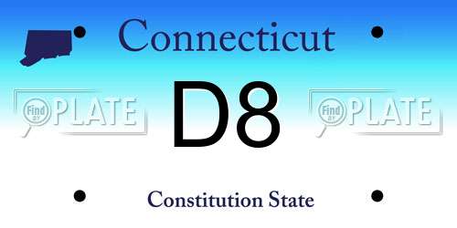 D8 Connecticut License Plate