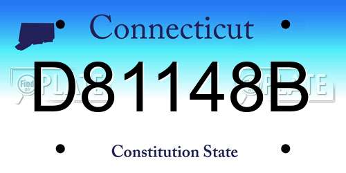 D81148B Connecticut License Plate