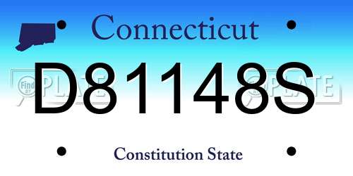 D81148S Connecticut License Plate
