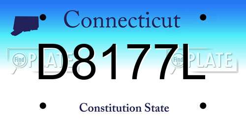 D8177L Connecticut License Plate