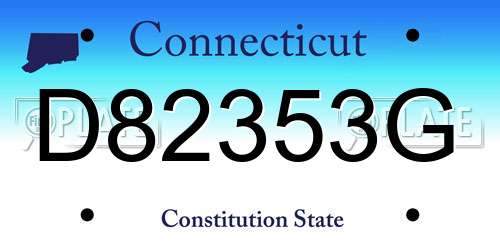 D82353G Connecticut License Plate