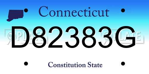 D82383G Connecticut License Plate