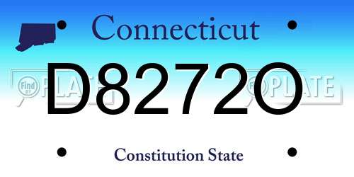 D8272O Connecticut License Plate