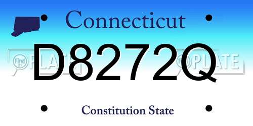 D8272Q Connecticut License Plate