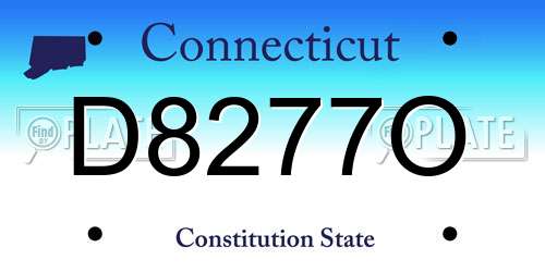 D8277O Connecticut License Plate