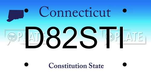 D82STI Connecticut License Plate
