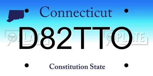 D82TTO Connecticut License Plate