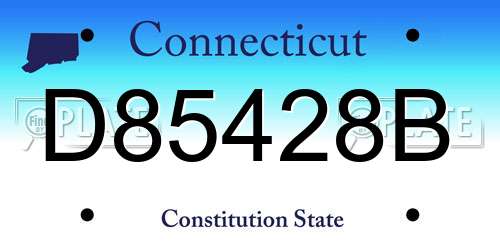 D85428B Connecticut License Plate