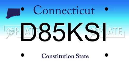D85KSI Connecticut License Plate