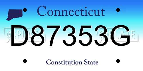 D87353G Connecticut License Plate