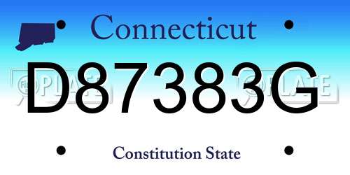 D87383G Connecticut License Plate